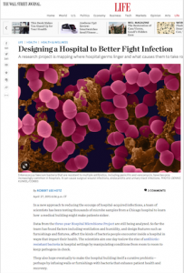 Screenshot from Wall Street Journal's article "Designing a Hospital to Better Fight Infection"