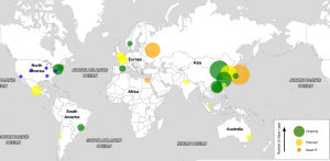 The current and proposed cities contributing in the MetaSUB project.