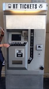 Swabbing Sacramento's ticket machine.